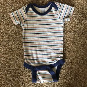 Gerber multi colored striped onesie 0-3 M